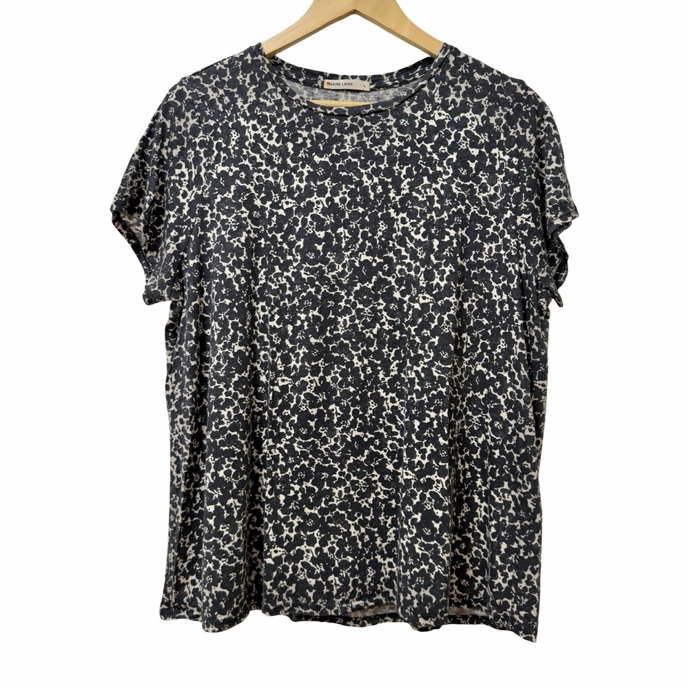 Marine Layer Womens Supima Cotton Crew Neck T Shirt Size L Soft Capsule Basic